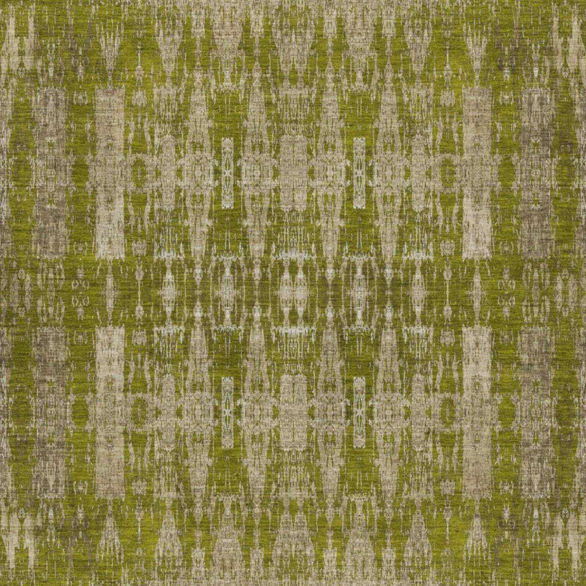 5' X 8' Olive Green And Taupe Moroccan Shag Washable Area Rug With UV Protection - HomeRoots - Flyclothing LLC