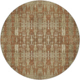 8' Orange And Taupe Moroccan Shag Washable Round Rug With UV Protection - HomeRoots - Flyclothing LLC