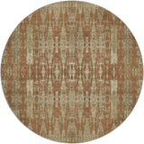 8' Orange And Taupe Moroccan Shag Washable Round Rug With UV Protection - HomeRoots - Flyclothing LLC