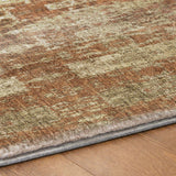 8' Orange And Taupe Moroccan Shag Washable Round Rug With UV Protection - HomeRoots - Flyclothing LLC