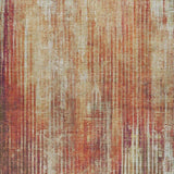 5' X 8' Orange And Beige Striped Shag Washable Area Rug With UV Protection - HomeRoots - Flyclothing LLC
