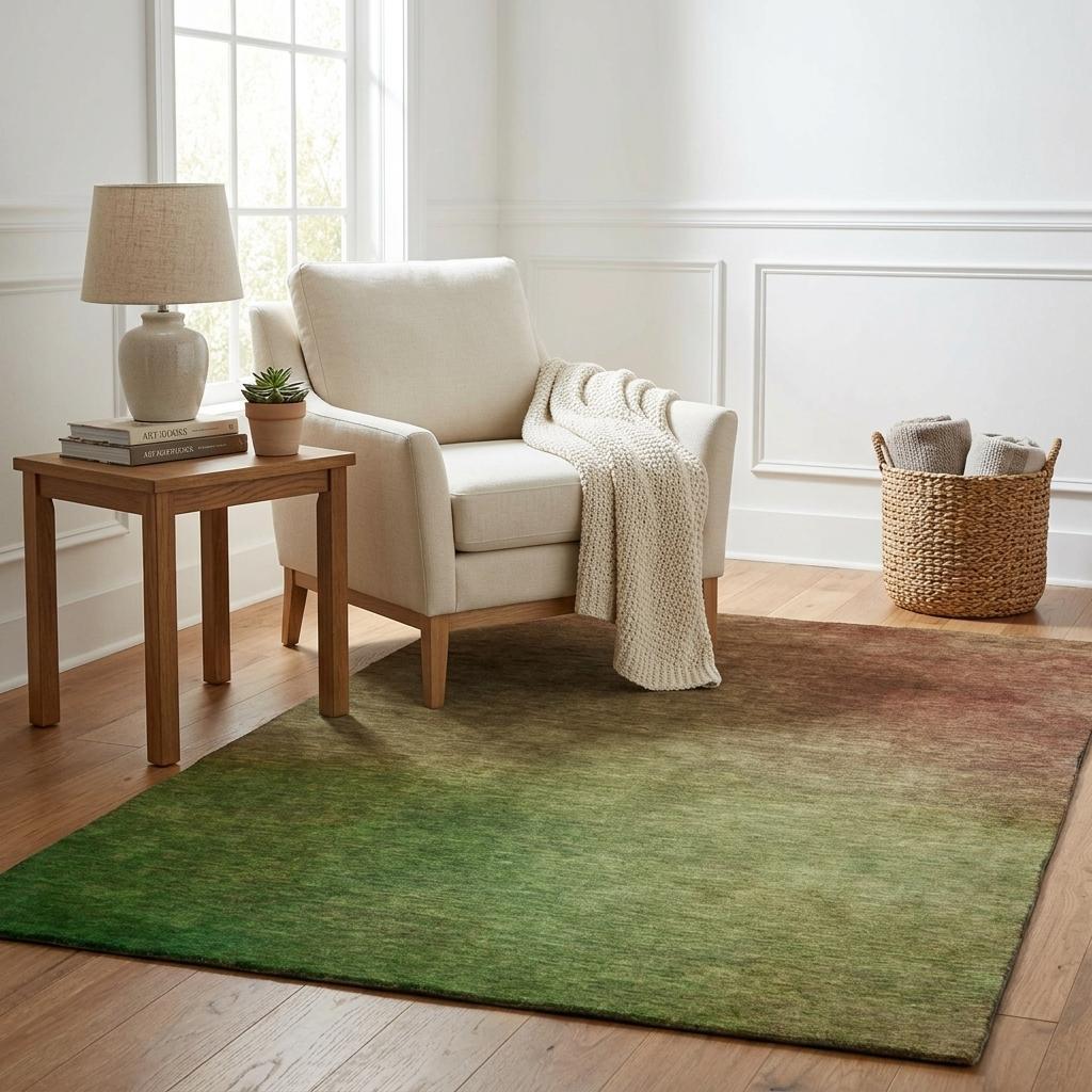 5' X 8' Blush And Taupe Ombre Shag Washable Area Rug With UV Protection - HomeRoots - Flyclothing LLC