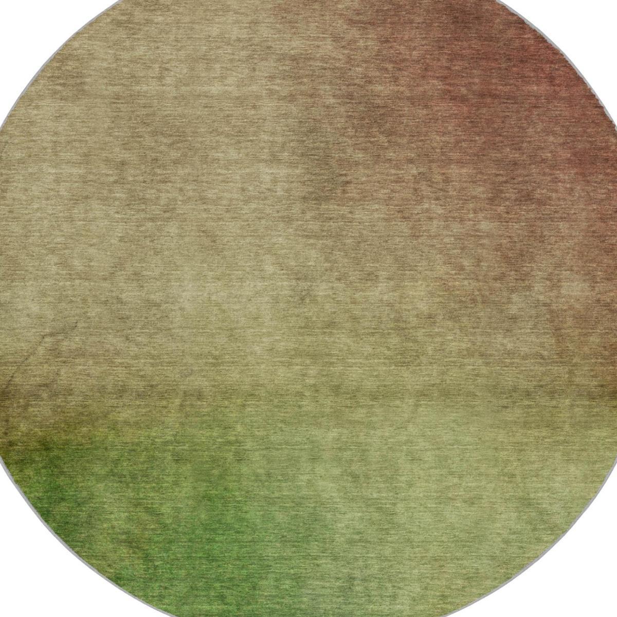 8' Blush And Taupe Ombre Shag Washable Round Rug With UV Protection - HomeRoots - Flyclothing LLC