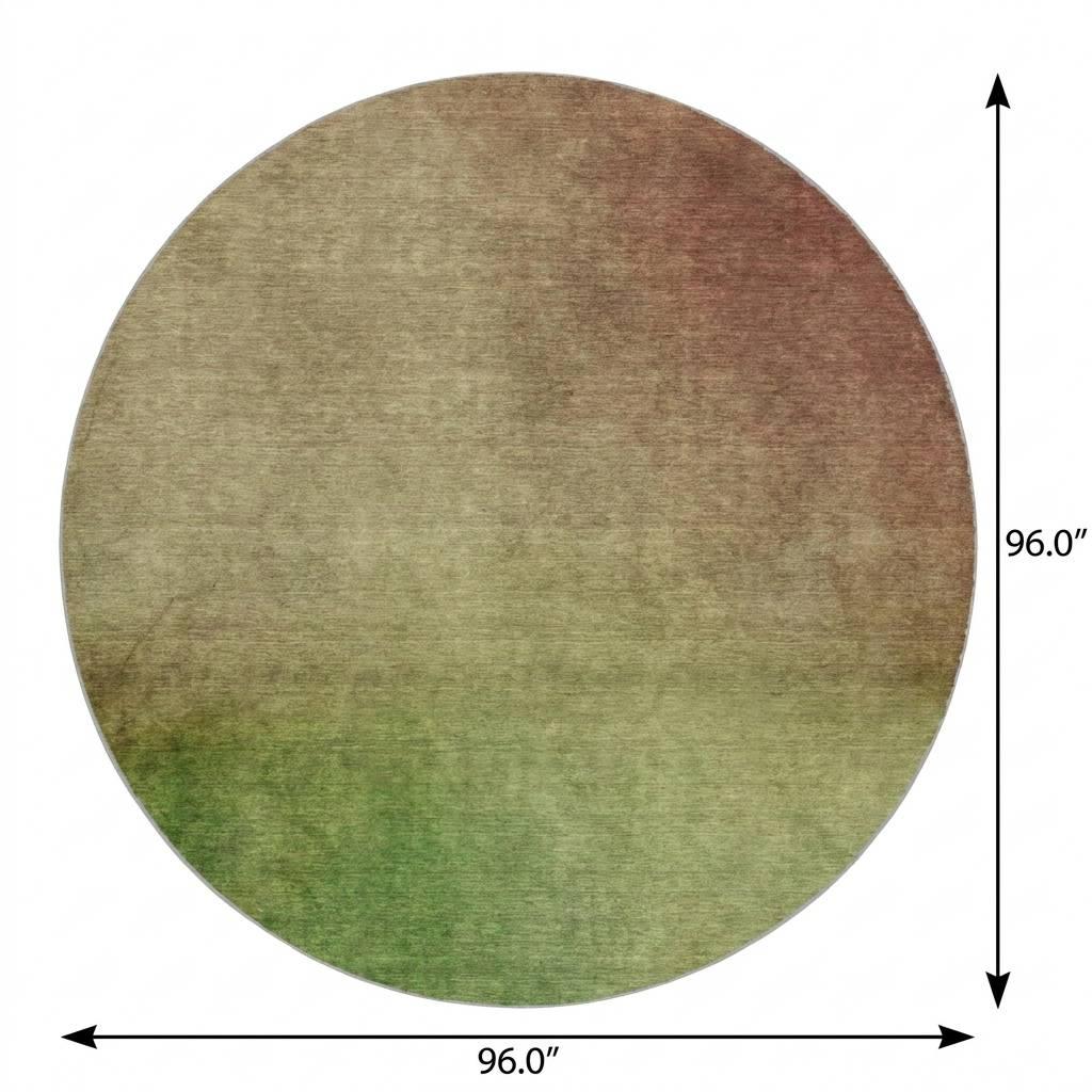 8' Blush And Taupe Ombre Shag Washable Round Rug With UV Protection - HomeRoots - Flyclothing LLC