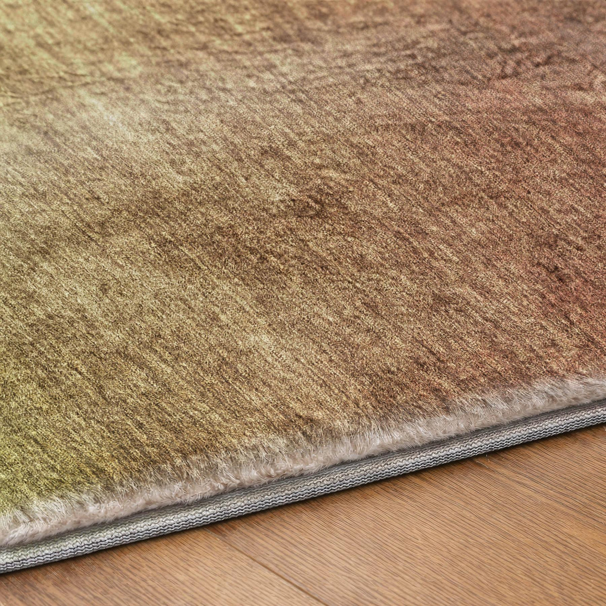 8' X 10' Blush And Taupe Ombre Shag Washable Area Rug With UV Protection - HomeRoots - Flyclothing LLC
