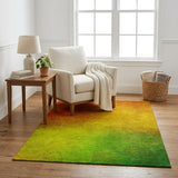 5' X 8' Terra Cotta And Gold Ombre Shag Washable Area Rug With UV Protection - HomeRoots - Flyclothing LLC