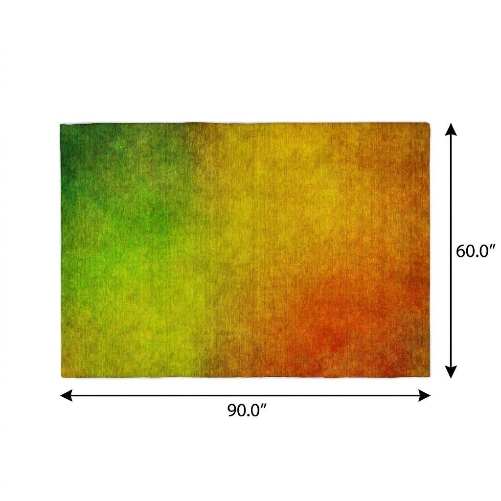 5' X 8' Terra Cotta And Gold Ombre Shag Washable Area Rug With UV Protection - HomeRoots - Flyclothing LLC