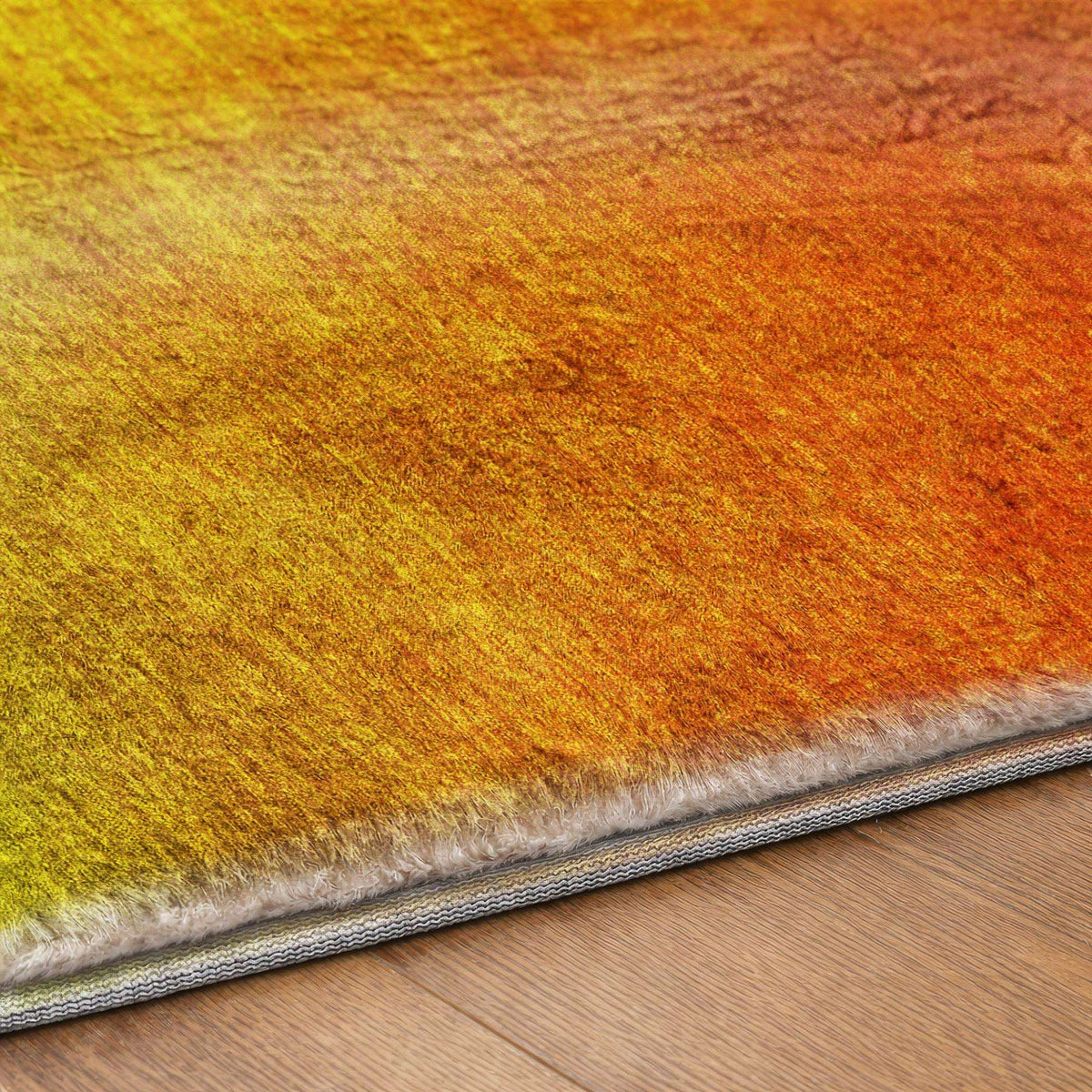 9' X 12' Terra Cotta And Gold Ombre Shag Washable Area Rug With UV Protection - HomeRoots - Flyclothing LLC