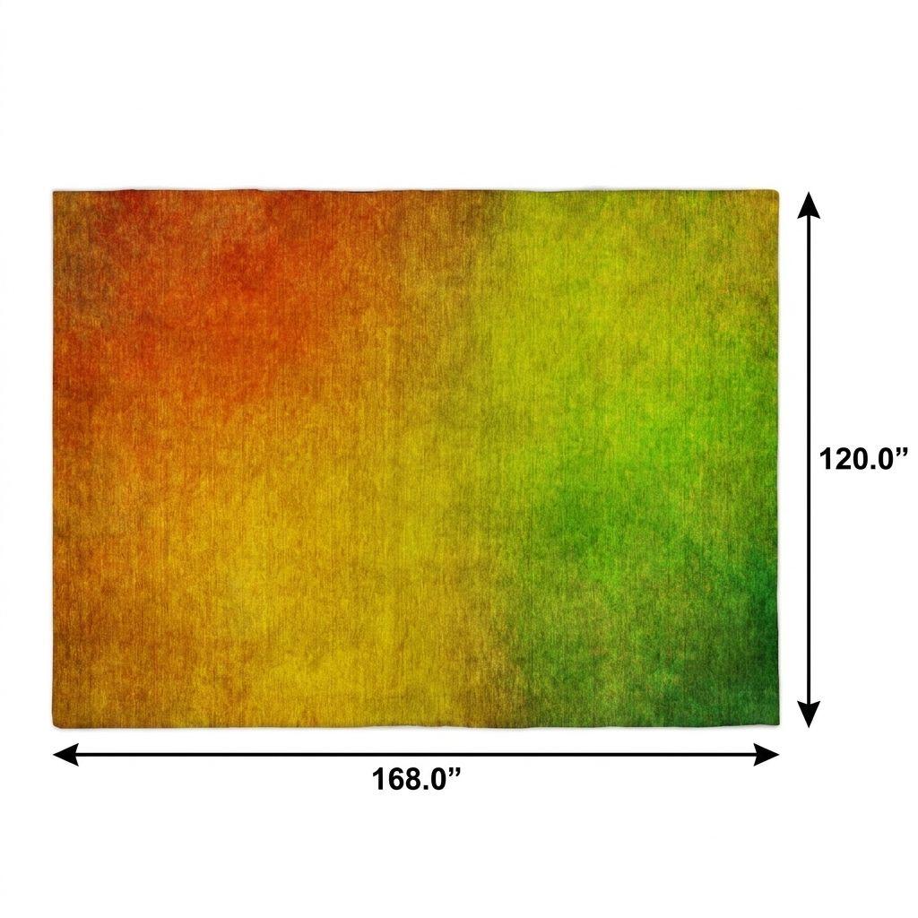 10' X 14' Terra Cotta And Gold Ombre Shag Washable Area Rug With UV Protection - HomeRoots - Flyclothing LLC