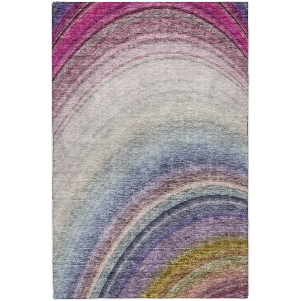8' X 10' Beige And Purple Abstract Shag Washable Area Rug With UV Protection - HomeRoots - Flyclothing LLC
