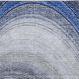 10' X 14' Blue And Denim Blue Abstract Shag Washable Area Rug With UV Protection - HomeRoots - Flyclothing LLC