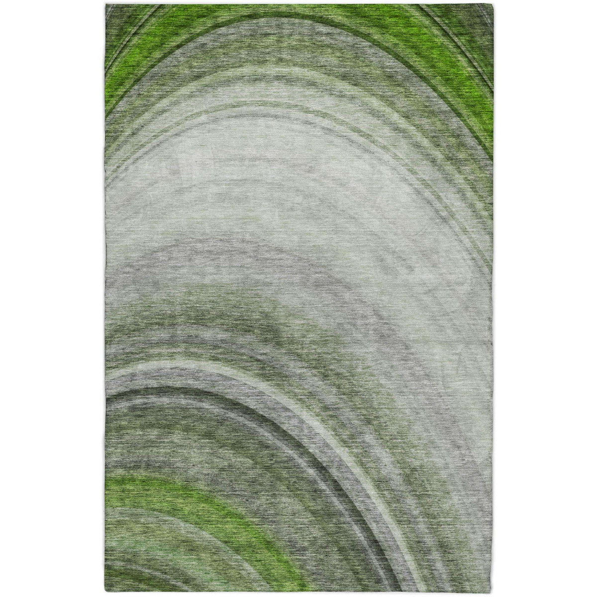 3' X 5' Green And Silver Abstract Shag Washable Area Rug With UV Protection - HomeRoots - Flyclothing LLC