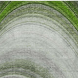 3' X 5' Green And Silver Abstract Shag Washable Area Rug With UV Protection - HomeRoots - Flyclothing LLC