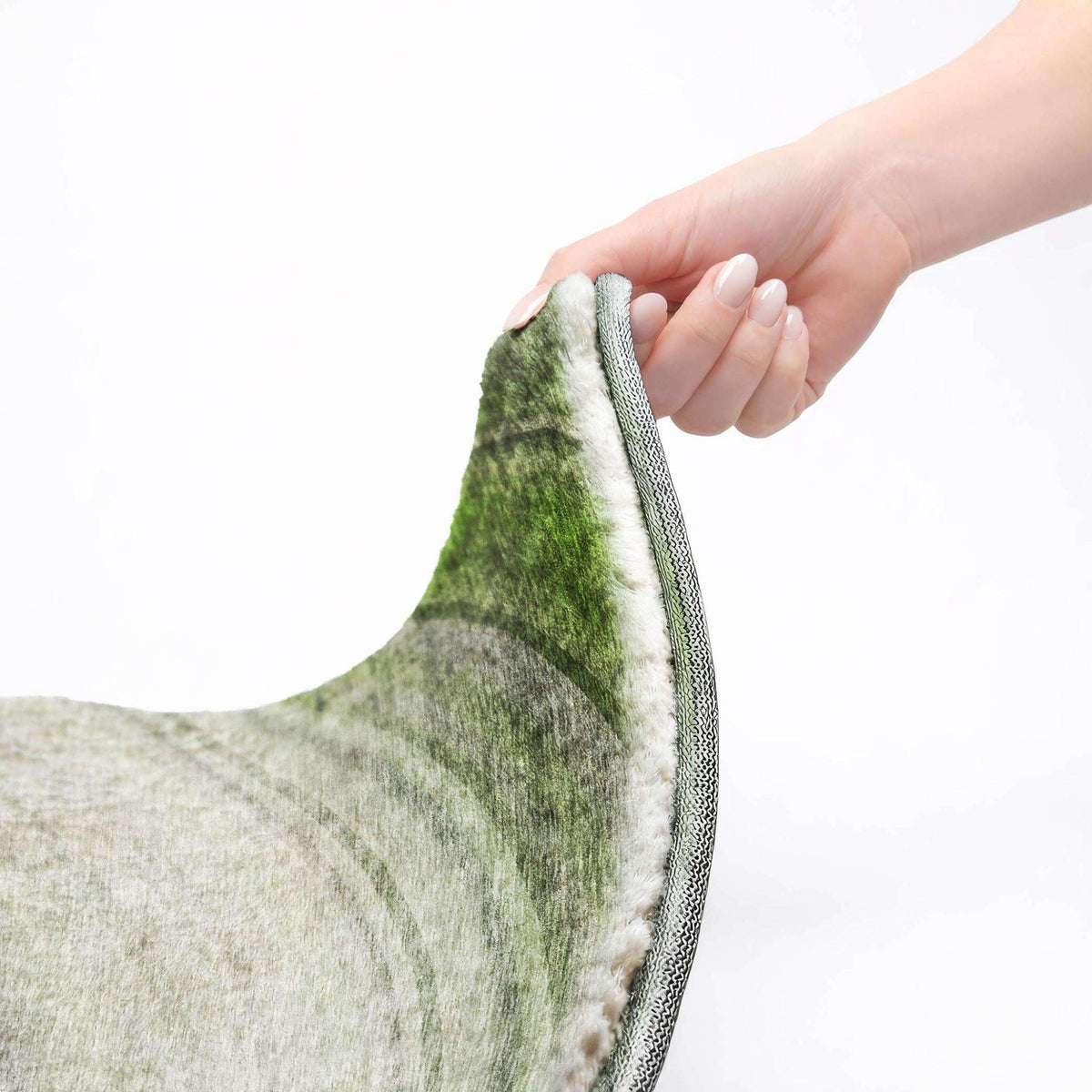 5' X 8' Green And Silver Abstract Shag Washable Area Rug With UV Protection - HomeRoots - Flyclothing LLC