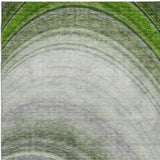 8' X 10' Green And Silver Abstract Shag Washable Area Rug With UV Protection - HomeRoots - Flyclothing LLC