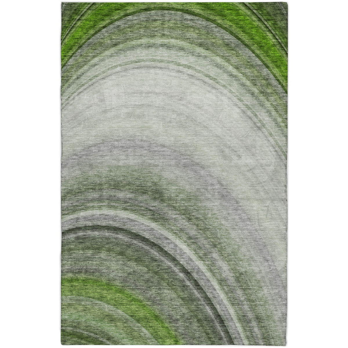 8' X 10' Green And Silver Abstract Shag Washable Area Rug With UV Protection - HomeRoots - Flyclothing LLC