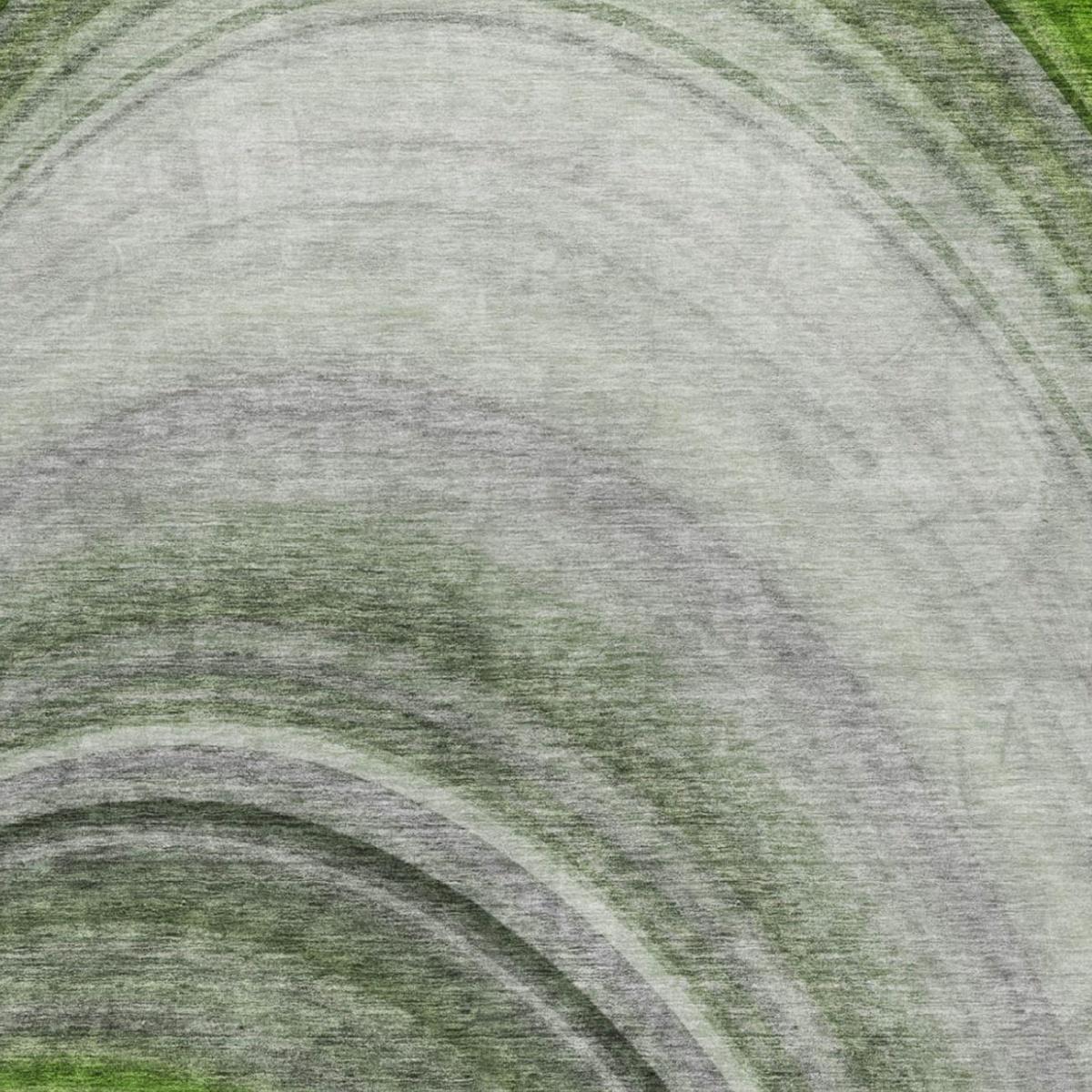 8' X 10' Green And Silver Abstract Shag Washable Area Rug With UV Protection - HomeRoots - Flyclothing LLC