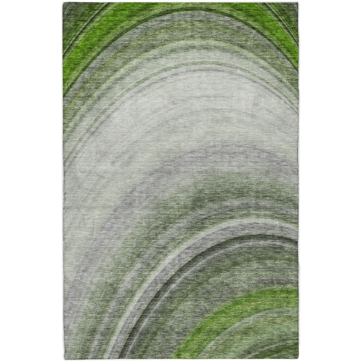 8' X 10' Green And Silver Abstract Shag Washable Area Rug With UV Protection - HomeRoots - Flyclothing LLC