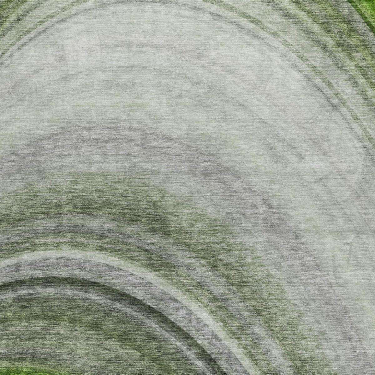 9' X 12' Green And Silver Abstract Shag Washable Area Rug With UV Protection - HomeRoots - Flyclothing LLC