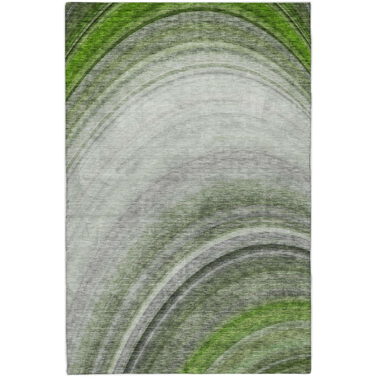 9' X 12' Green And Silver Abstract Shag Washable Area Rug With UV Protection - HomeRoots - Flyclothing LLC