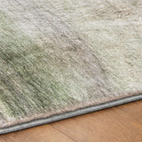 9' X 12' Green And Silver Abstract Shag Washable Area Rug With UV Protection - HomeRoots - Flyclothing LLC