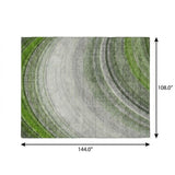 9' X 12' Green And Silver Abstract Shag Washable Area Rug With UV Protection - HomeRoots - Flyclothing LLC