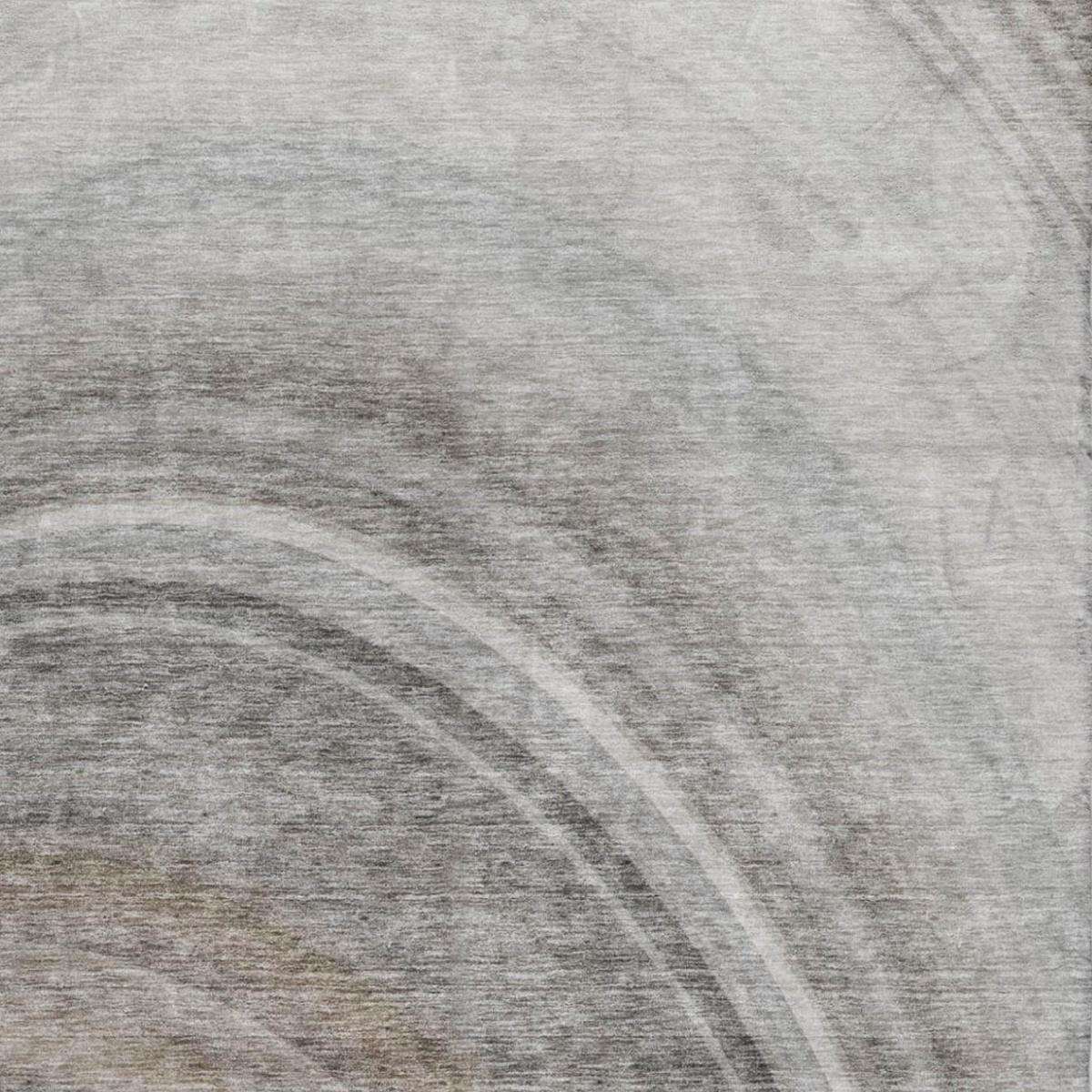 3' X 5' Gray And Silver Abstract Shag Washable Area Rug With UV Protection - HomeRoots - Flyclothing LLC