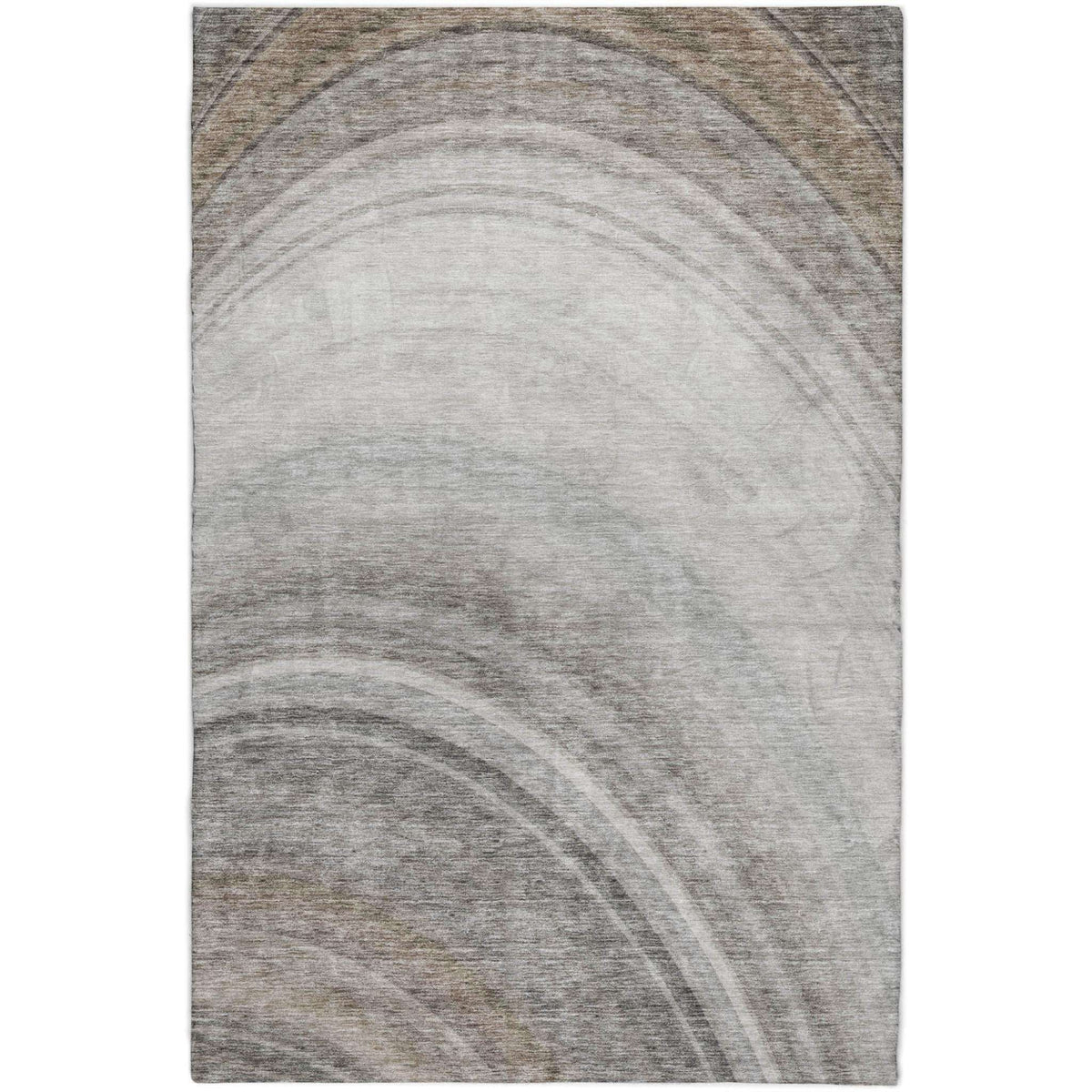 5' X 8' Gray And Silver Abstract Shag Washable Area Rug With UV Protection - HomeRoots - Flyclothing LLC