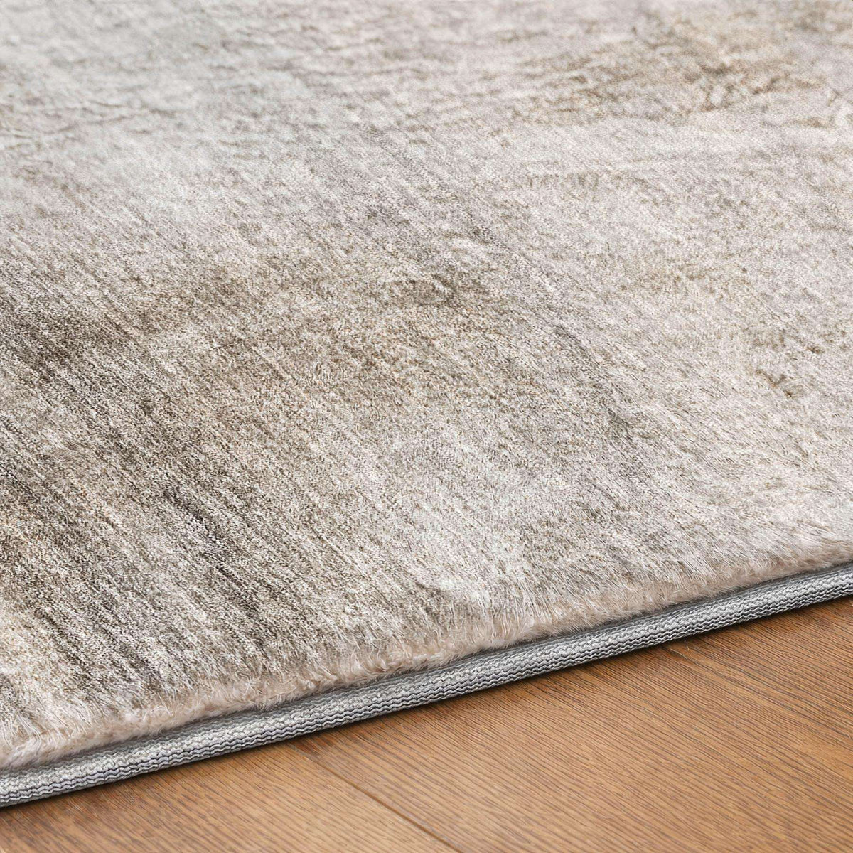 5' X 8' Gray And Silver Abstract Shag Washable Area Rug With UV Protection - HomeRoots - Flyclothing LLC