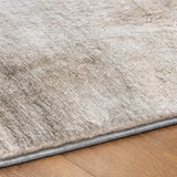 8' Gray And Silver Abstract Shag Washable Round Rug With UV Protection - HomeRoots - Flyclothing LLC