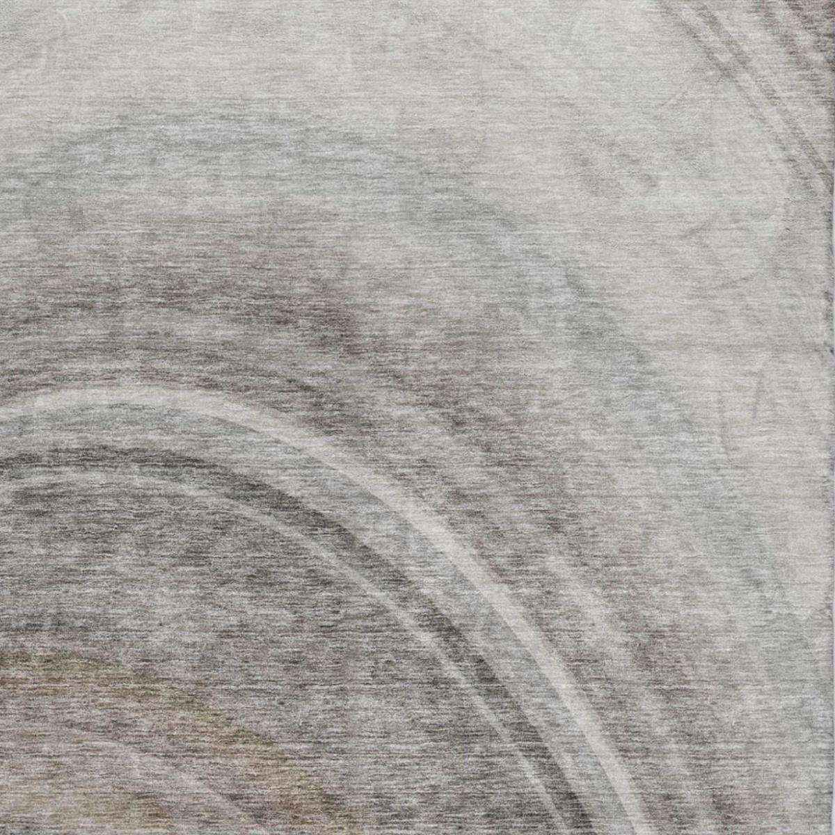 9' X 12' Gray And Silver Abstract Shag Washable Area Rug With UV Protection - HomeRoots - Flyclothing LLC