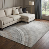 9' X 12' Gray And Silver Abstract Shag Washable Area Rug With UV Protection - HomeRoots - Flyclothing LLC