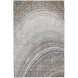 9' X 12' Gray And Silver Abstract Shag Washable Area Rug With UV Protection - HomeRoots - Flyclothing LLC