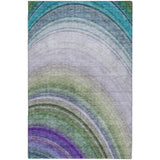 3' X 5' Teal And Green Abstract Shag Washable Area Rug With UV Protection - HomeRoots - Flyclothing LLC