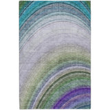 3' X 5' Teal And Green Abstract Shag Washable Area Rug With UV Protection - HomeRoots - Flyclothing LLC