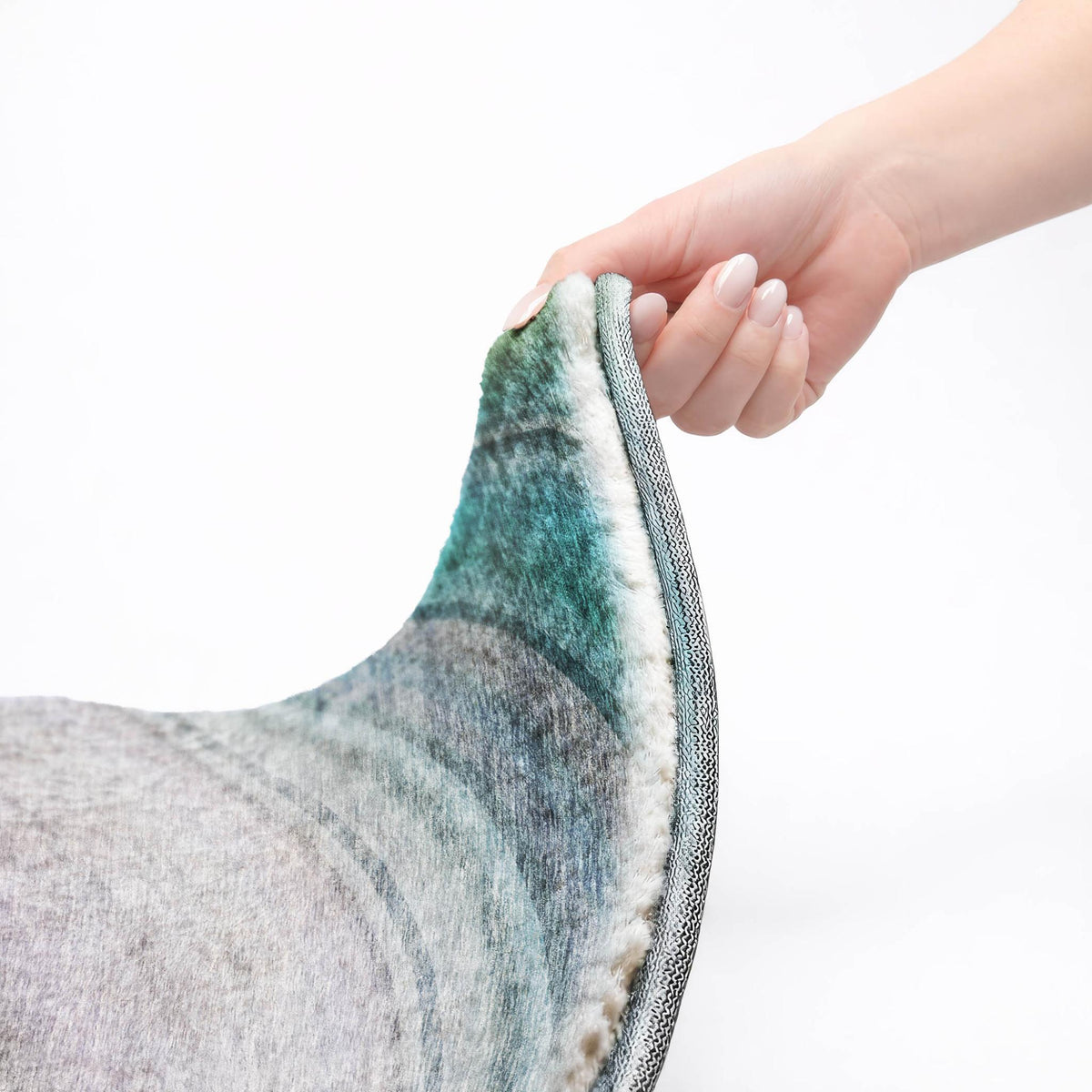 3' X 5' Teal And Green Abstract Shag Washable Area Rug With UV Protection - HomeRoots - Flyclothing LLC