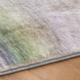 3' X 5' Teal And Green Abstract Shag Washable Area Rug With UV Protection - HomeRoots - Flyclothing LLC
