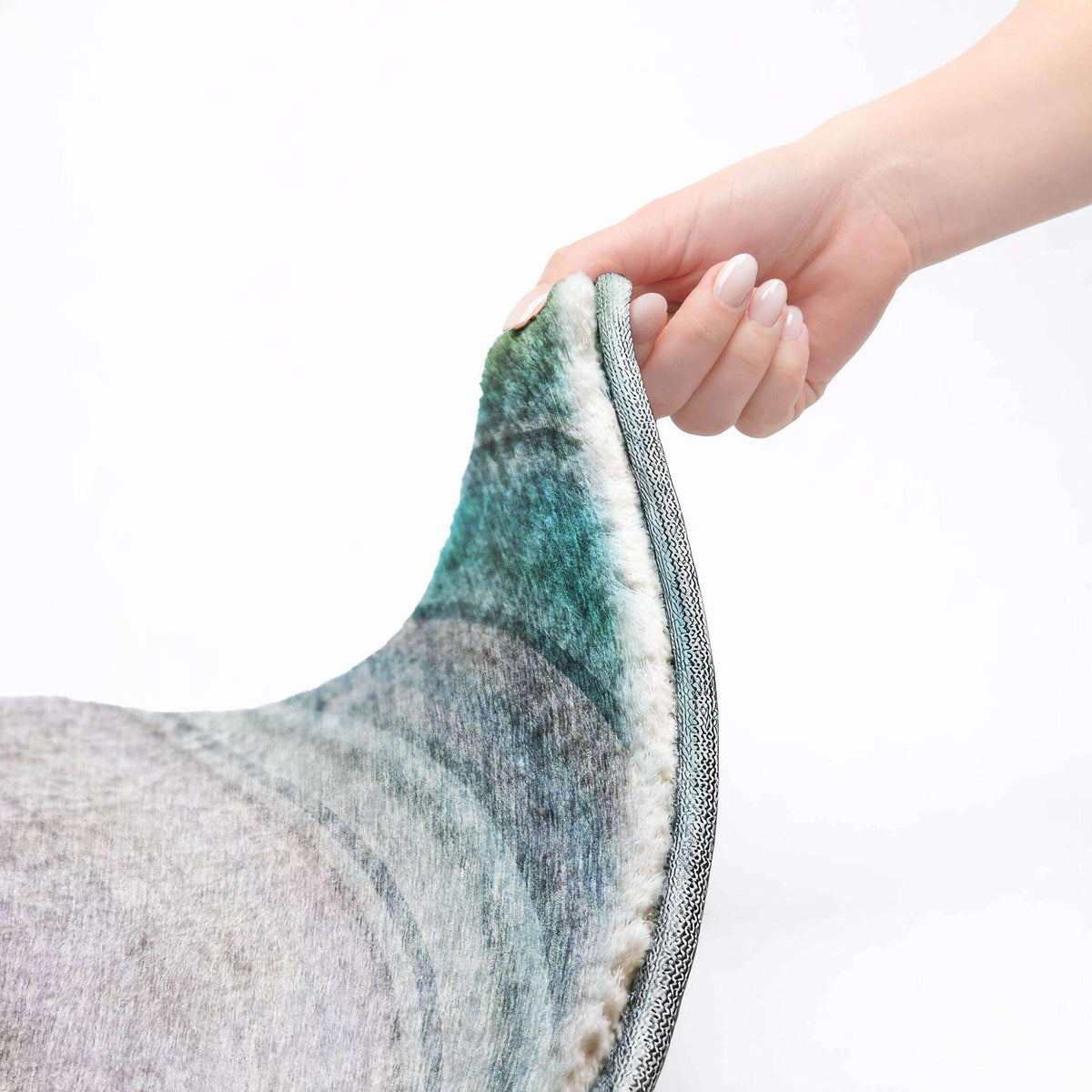 5' X 8' Teal And Green Abstract Shag Washable Area Rug With UV Protection - HomeRoots - Flyclothing LLC