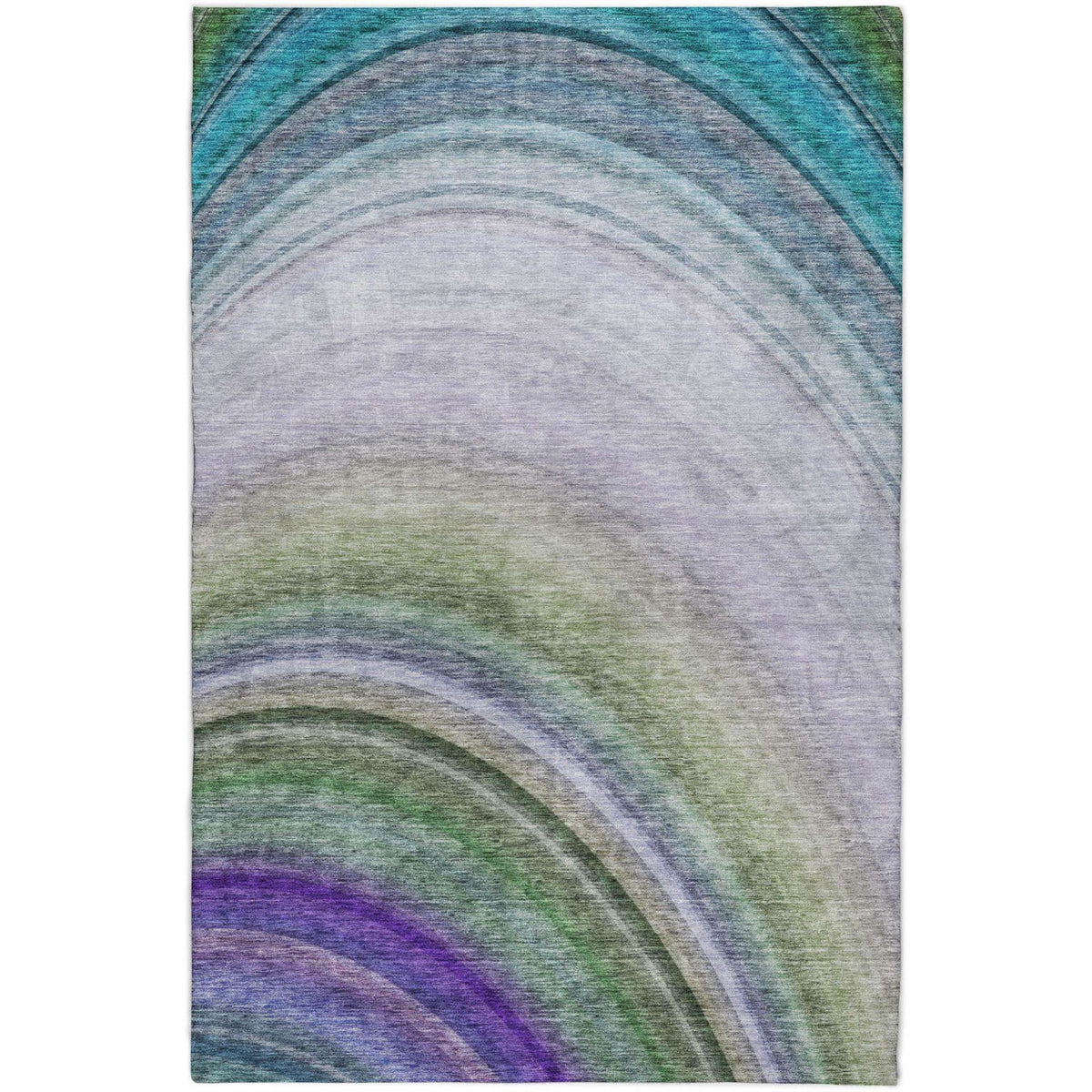 8' X 10' Teal And Green Abstract Shag Washable Area Rug With UV Protection - HomeRoots - Flyclothing LLC