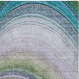9' X 12' Teal And Green Abstract Shag Washable Area Rug With UV Protection - HomeRoots - Flyclothing LLC