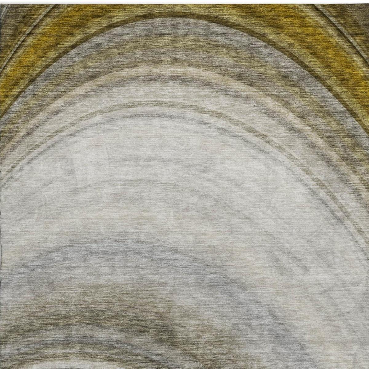 3' X 5' Taupe And Gray Abstract Shag Washable Area Rug With UV Protection - HomeRoots - Flyclothing LLC