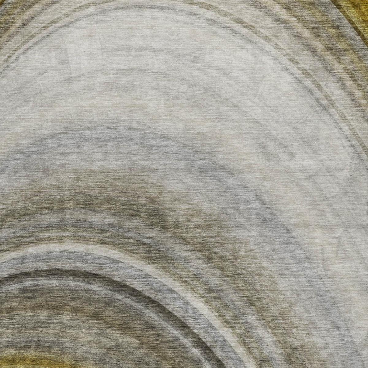 3' X 5' Taupe And Gray Abstract Shag Washable Area Rug With UV Protection - HomeRoots - Flyclothing LLC