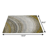 8' X 10' Taupe And Gray Abstract Shag Washable Area Rug With UV Protection - HomeRoots - Flyclothing LLC