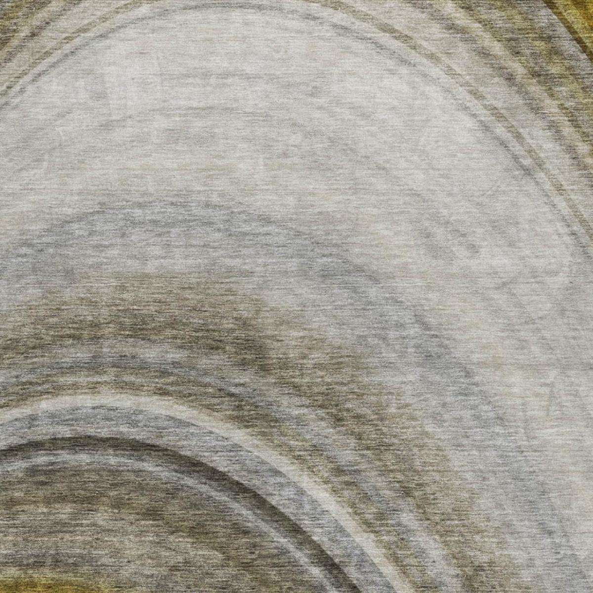 9' X 12' Taupe And Gray Abstract Shag Washable Area Rug With UV Protection - HomeRoots - Flyclothing LLC