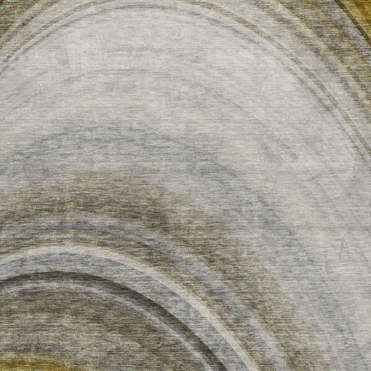 10' X 14' Taupe And Gray Abstract Shag Washable Area Rug With UV Protection - HomeRoots - Flyclothing LLC