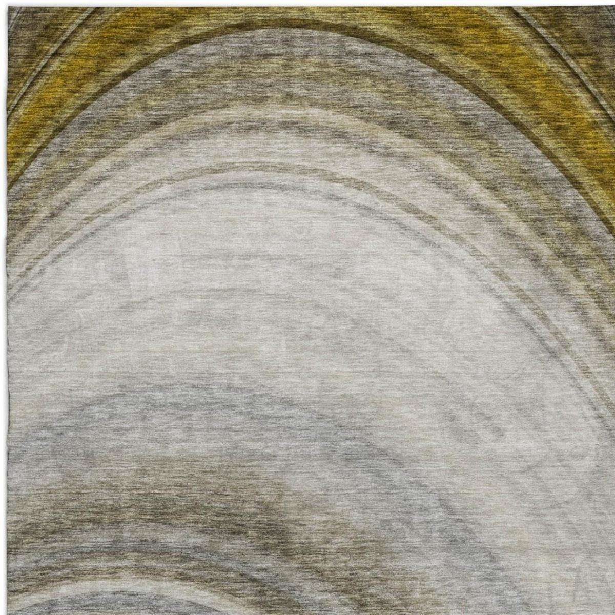 10' X 14' Taupe And Gray Abstract Shag Washable Area Rug With UV Protection - HomeRoots - Flyclothing LLC