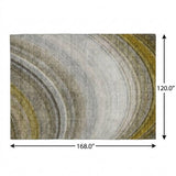 10' X 14' Taupe And Gray Abstract Shag Washable Area Rug With UV Protection - HomeRoots - Flyclothing LLC
