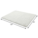 8' X 10' Green And Ivory Striped Shag Washable Area Rug With UV Protection - HomeRoots - Flyclothing LLC