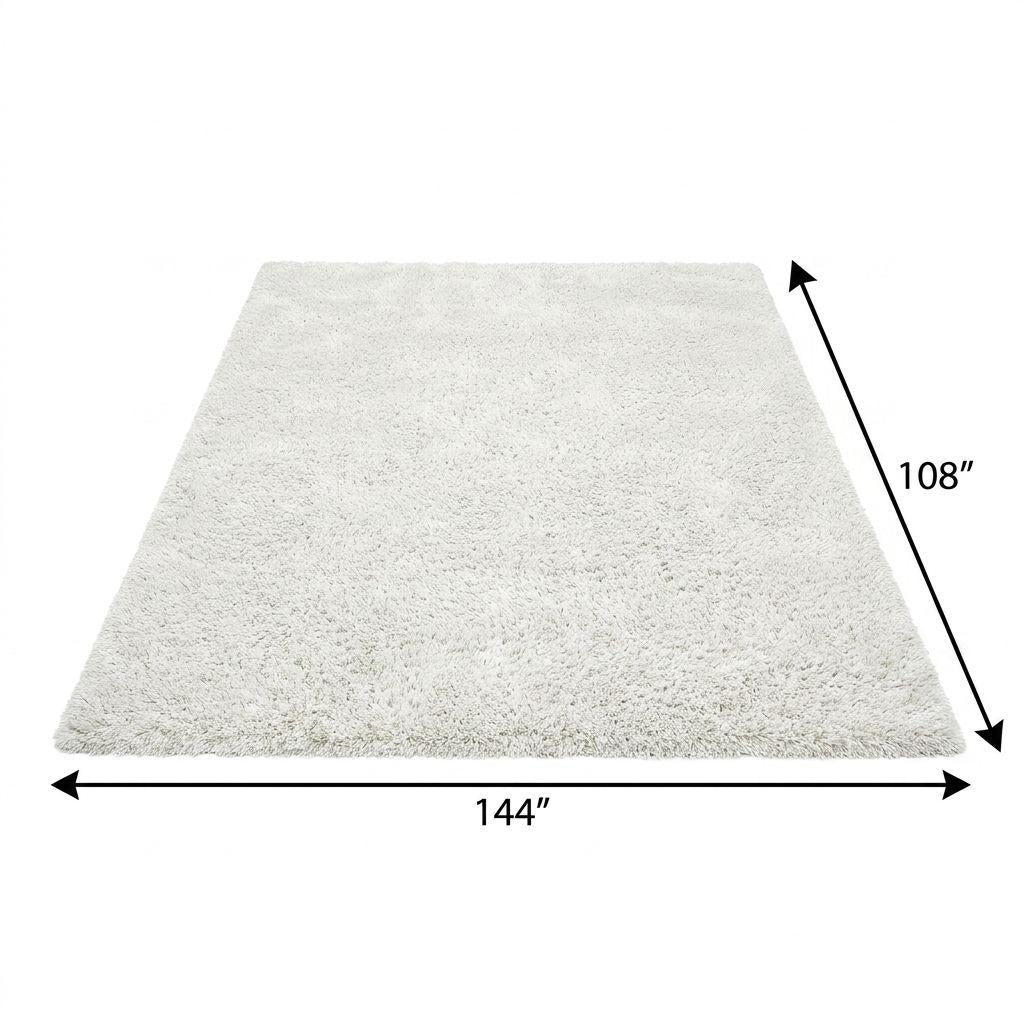9' X 12' Green And Ivory Striped Shag Washable Area Rug With UV Protection - HomeRoots - Flyclothing LLC