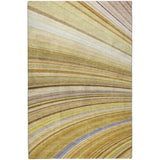 8' X 10' Beige And Taupe Striped Shag Washable Area Rug With UV Protection - HomeRoots - Flyclothing LLC